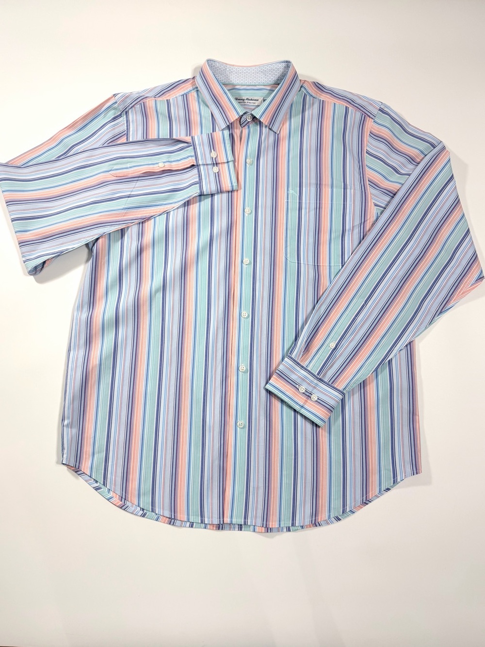 Tommy Bahama Ventura Isles IslandZone Stripe Shirt Large Tall